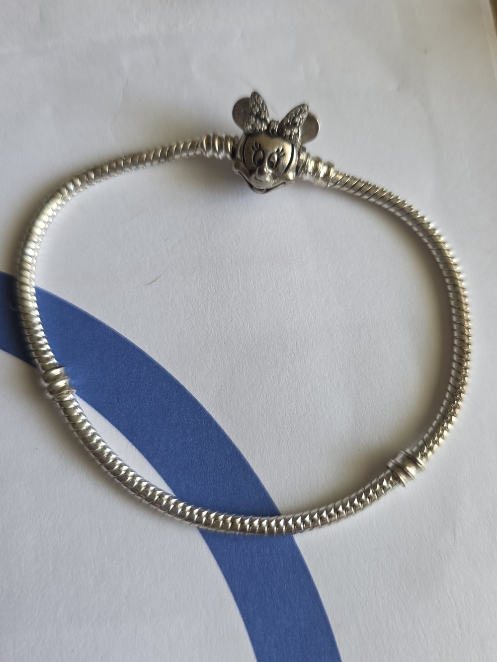 Sterlin Silver Minnie Mouse Charm Bracelet - Women's Jewelry